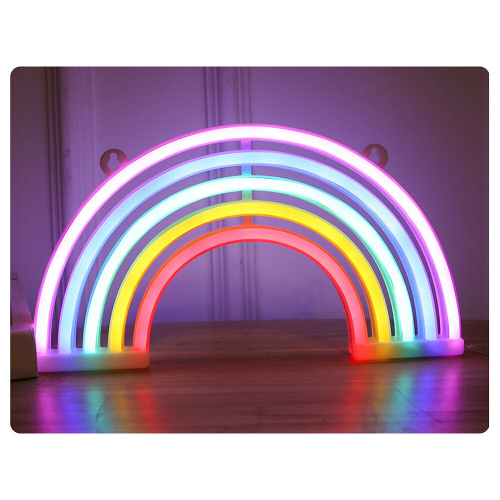 Luz Noturna LED Neon Arco-Íris a Pilhas