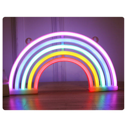 Luz Noturna LED Neon Arco-Íris a Pilhas