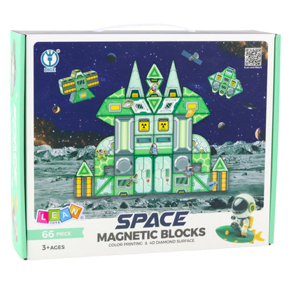 Blocos Magnéticos Estação Espacial 4D 66pcs