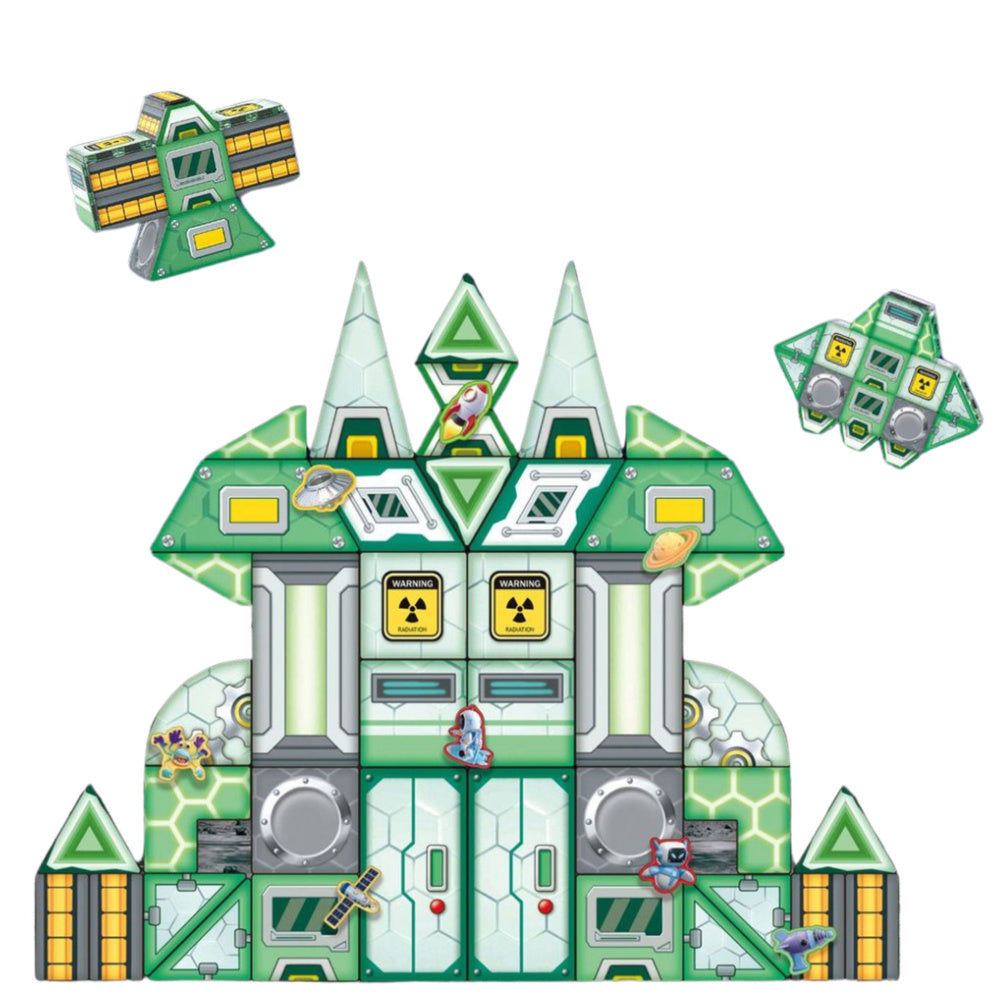 Blocos Magnéticos Estação Espacial 4D 66pcs
