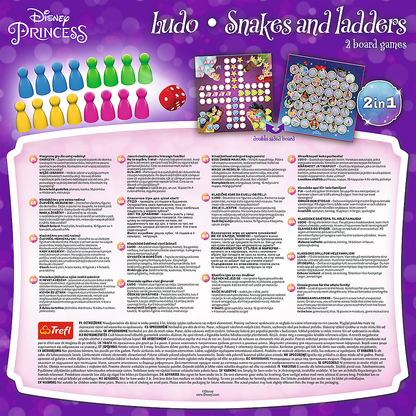 Jogo 2 em 1 Ludo e Escadas Princesas Disney Trefl