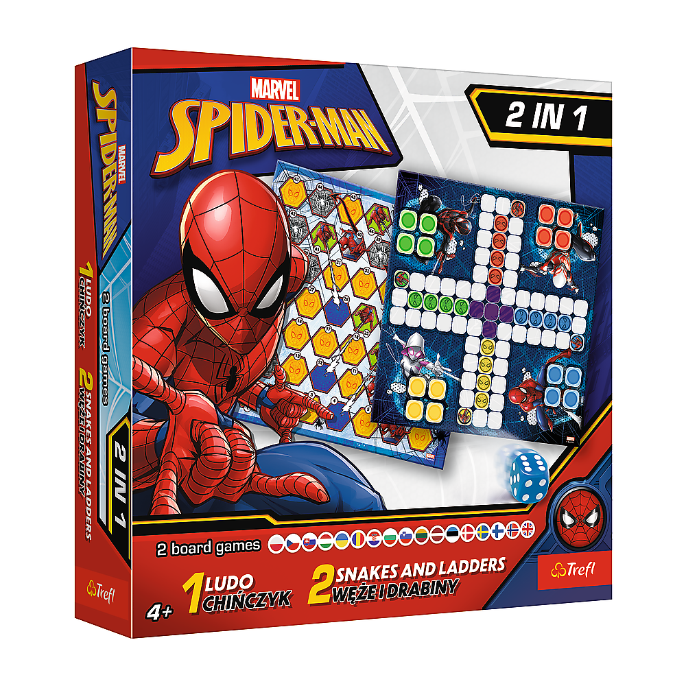 Jogo 2 em 1 Ludo e Escadas Spider-Man Trefl