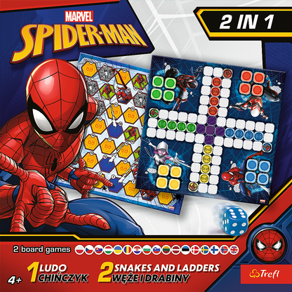Jogo 2 em 1 Ludo e Escadas Spider-Man Trefl