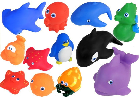 Conjunto animais aquáticos banho com coador