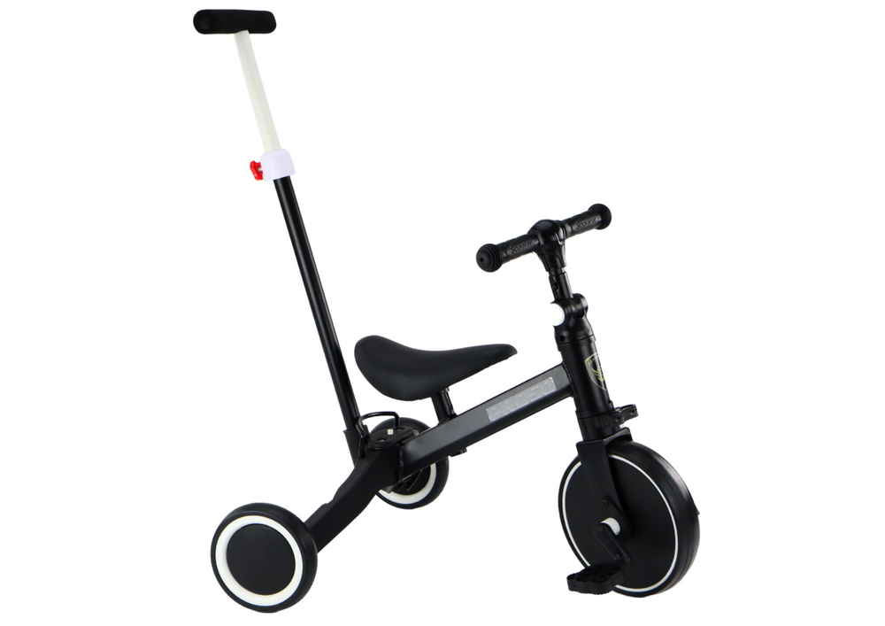 Triciclo PRO50 com Barra Empurrar Preto
