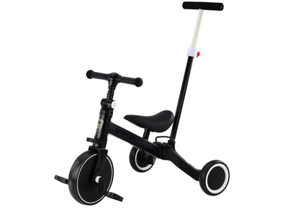 Triciclo PRO50 com Barra Empurrar Preto