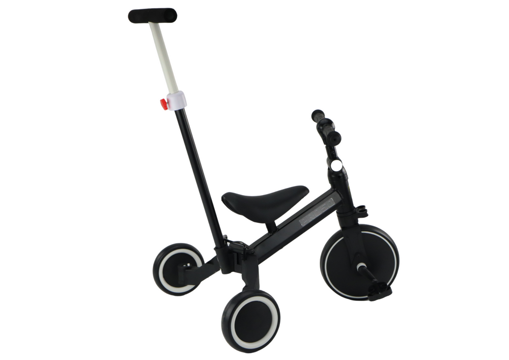 Triciclo PRO50 com Barra Empurrar Preto