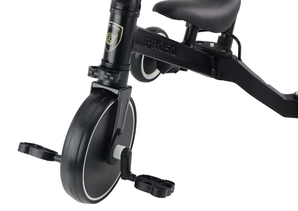 Triciclo PRO50 com Barra Empurrar Preto