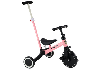 Triciclo PRO50 com Barra Empurrar Rosa