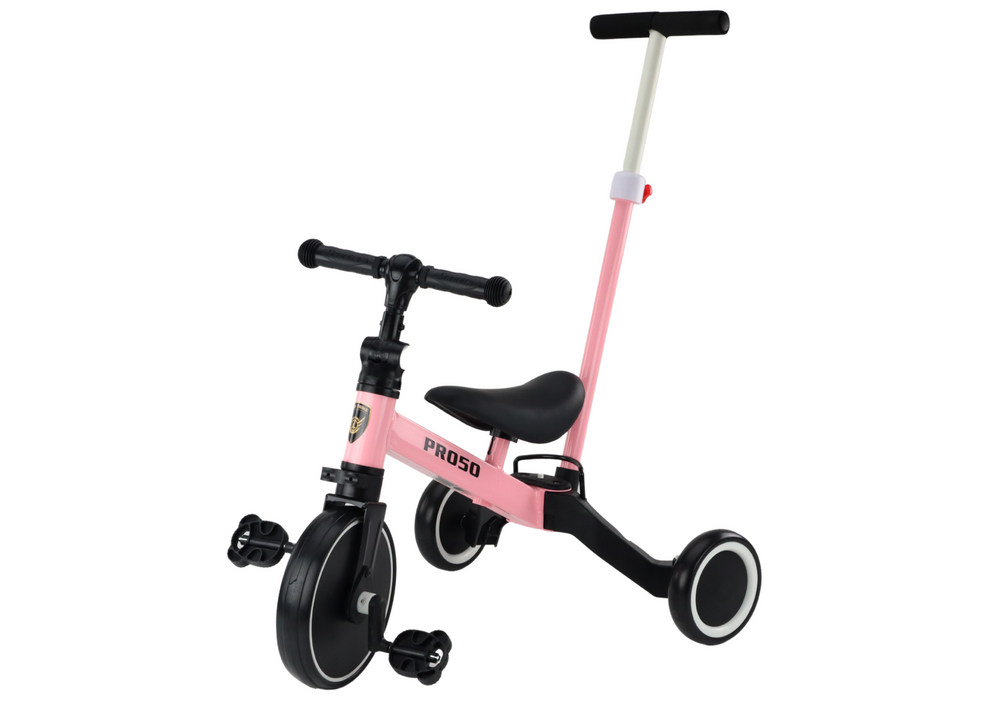 Triciclo PRO50 com Barra Empurrar Rosa