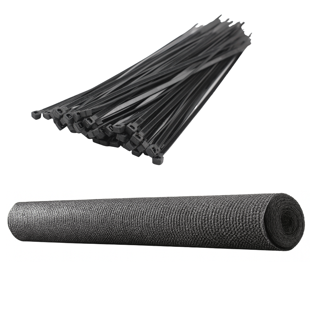 Rede Sombreamento Jardim Vedação Cinza 1.5x10m 140g/m²