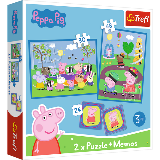 Puzzle 2 em 1 + Memo Peppa Pig