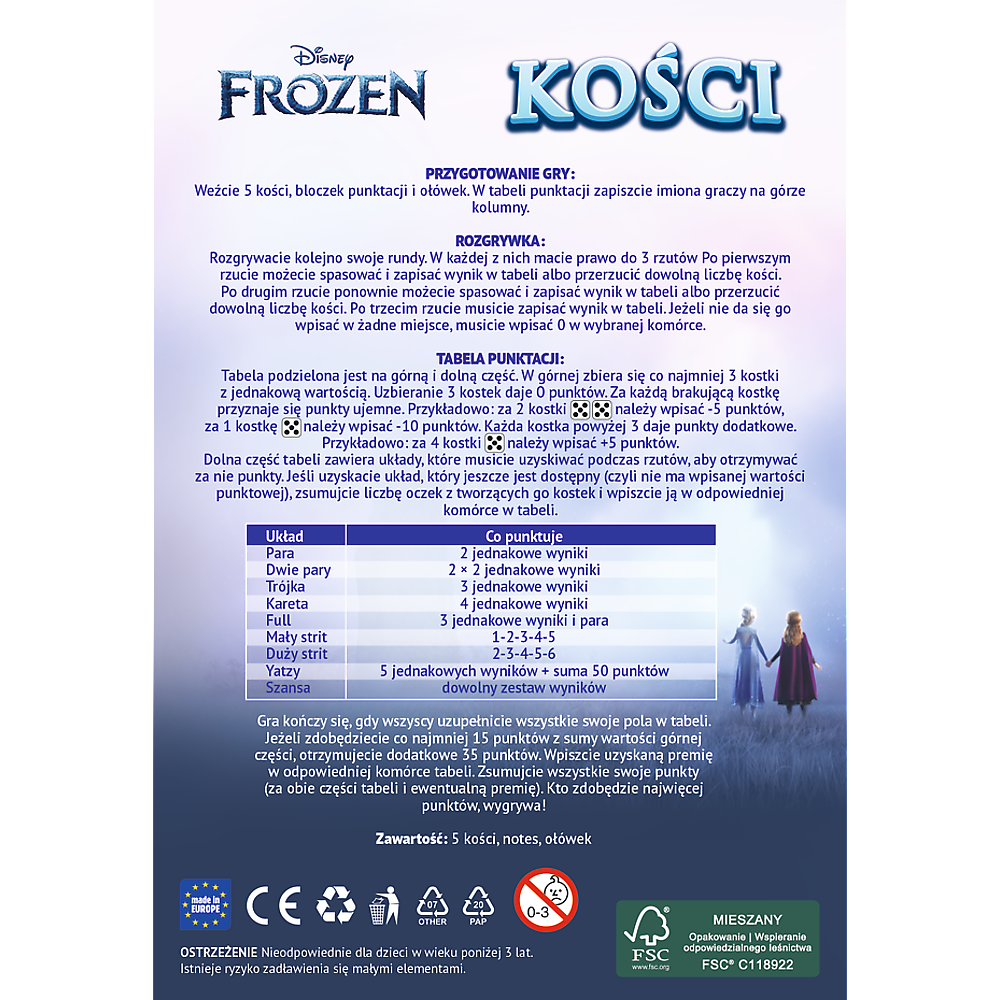 Jogo Dados Frozen Ice Queen Trefl