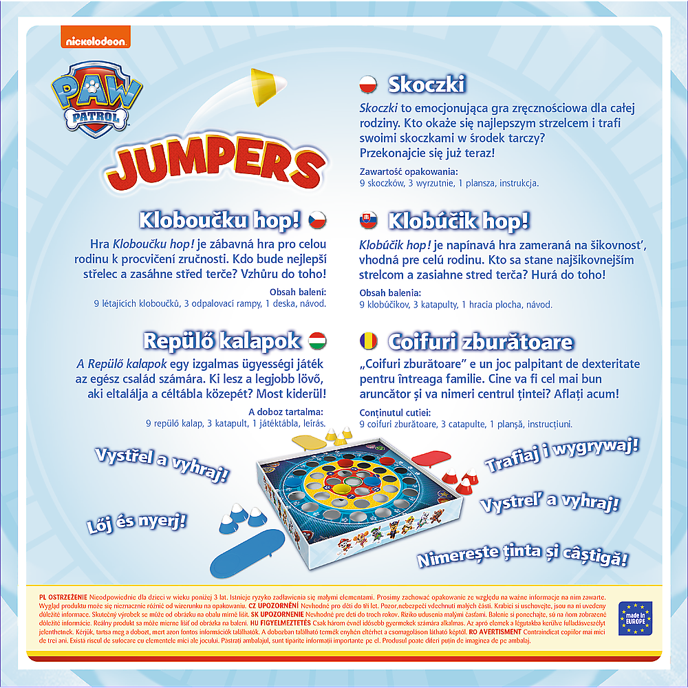 Jogo de Mesa Paw Patrol Jumpers Crianças +3 Anos