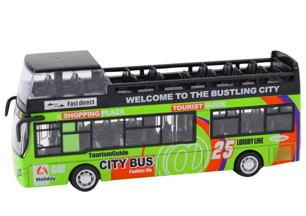Autocarro turístico dois andares verde