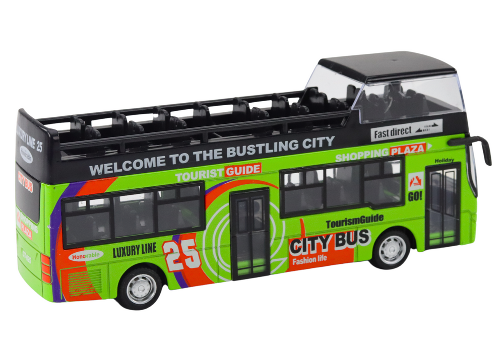 Autocarro turístico dois andares verde