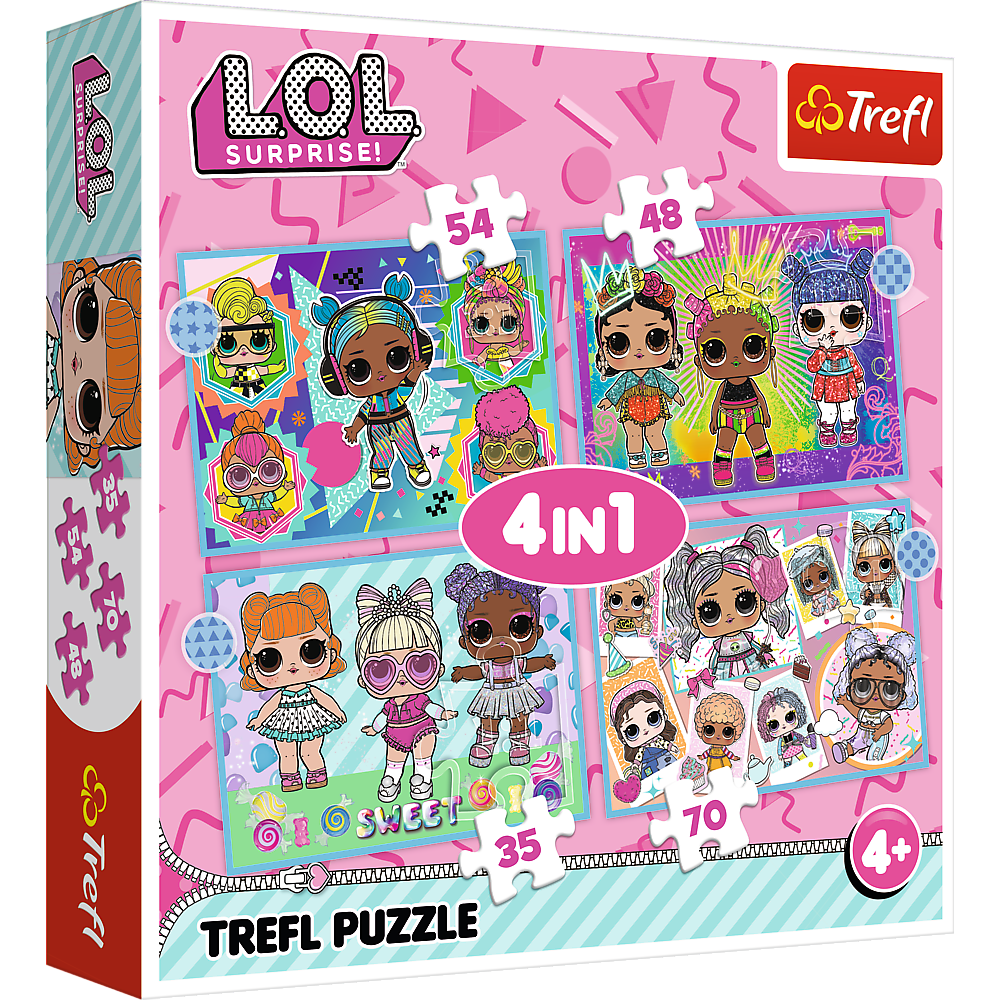 Puzzle 4 em 1 LOL Surprise Trefl 34613