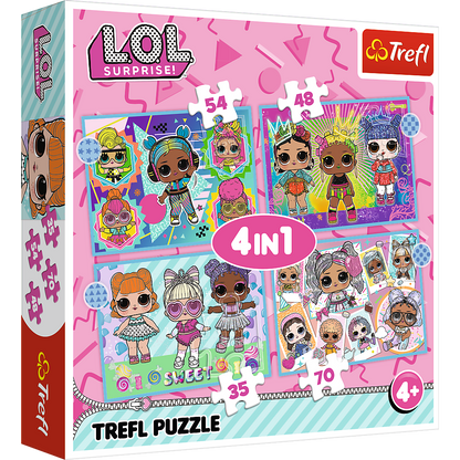 Puzzle 4 em 1 LOL Surprise Trefl 34613
