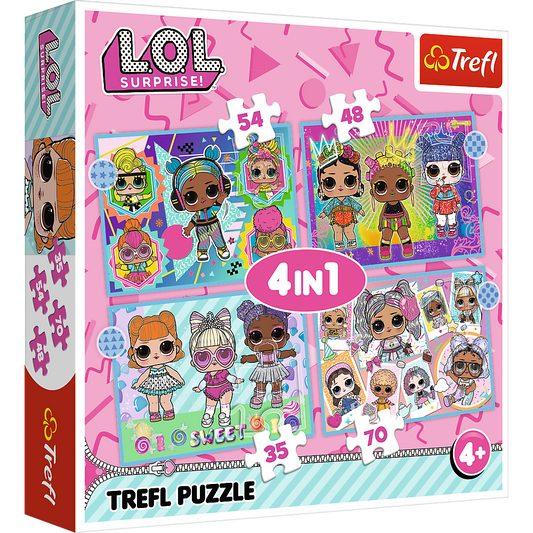 Puzzle 4 em 1 LOL Surprise Trefl 34613