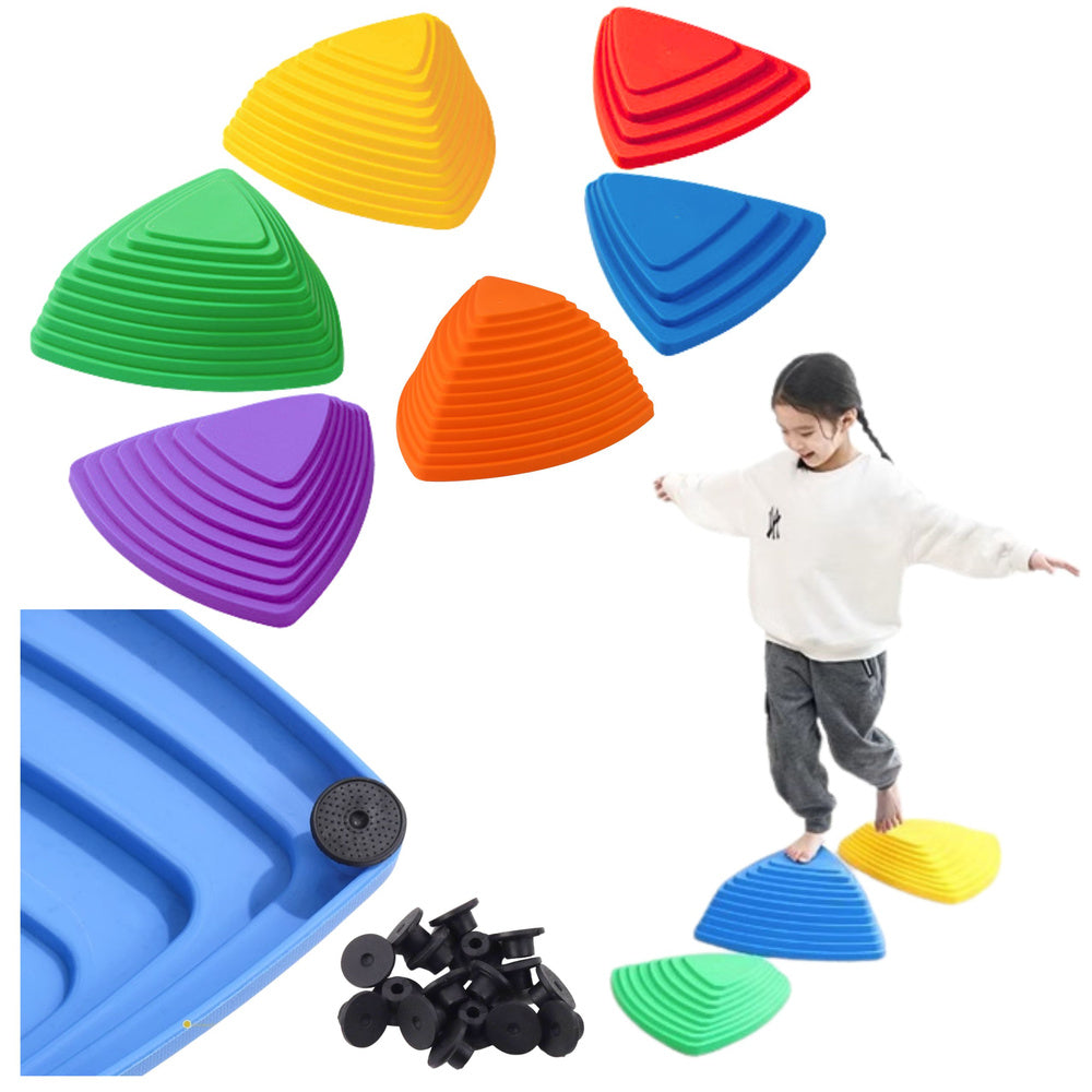 Caminho Sensorial Pedras Equilíbrio Coloridas 6pcs