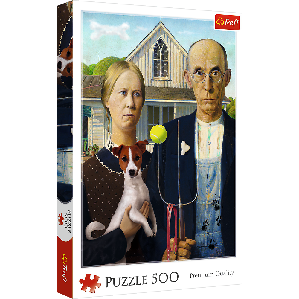 Puzzle American Gothic Dog 500pcs Trefl 37526