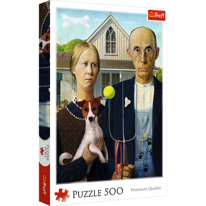 Puzzle American Gothic Dog 500pcs Trefl 37526