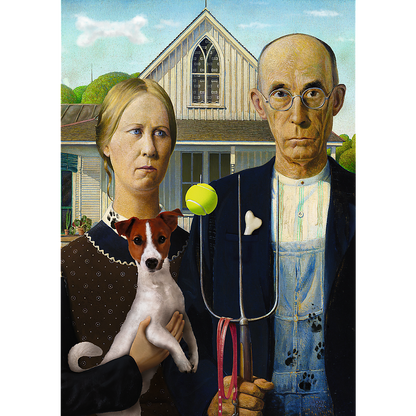 Puzzle American Gothic Dog 500pcs Trefl 37526