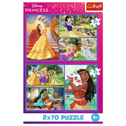 Puzzle 2x70 Dias de Conto Princesas Disney Trefl 34440
