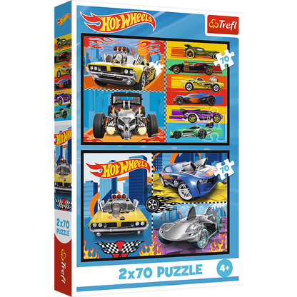 Puzzle 2x70 Hot Wheels Carros Trefl 34442