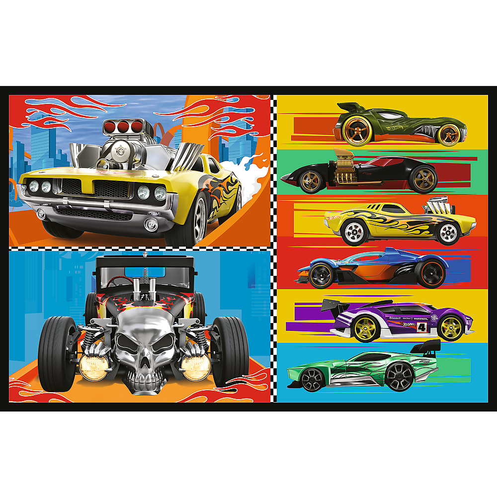Puzzle 2x70 Hot Wheels Carros Trefl 34442