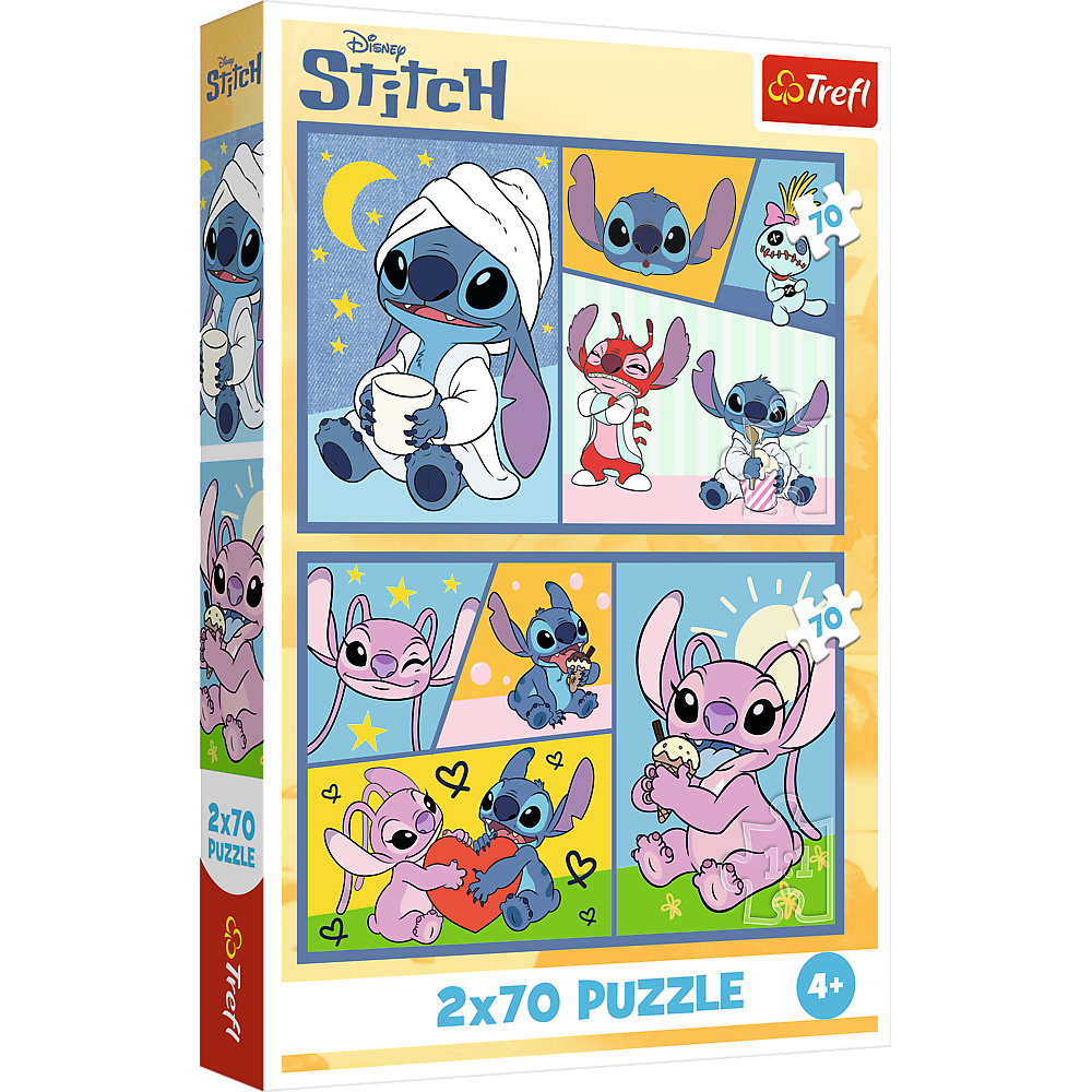 Puzzle 2x70 Stitch Diversão Trefl 34444