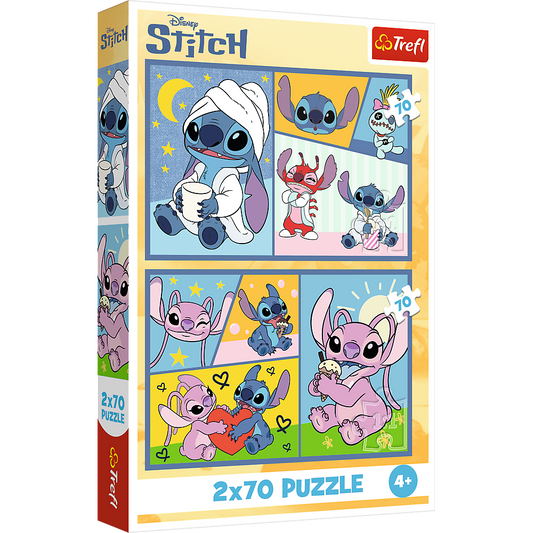 Puzzle 2x70 Stitch Diversão Trefl 34444