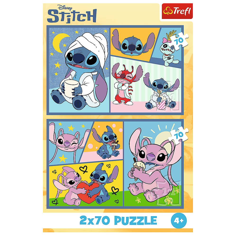 Puzzle 2x70 Stitch Diversão Trefl 34444