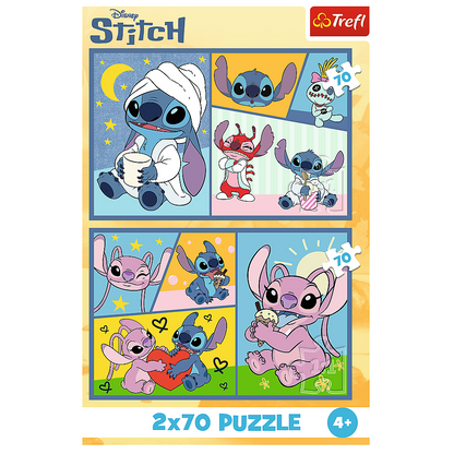 Puzzle 2x70 Stitch Diversão Trefl 34444