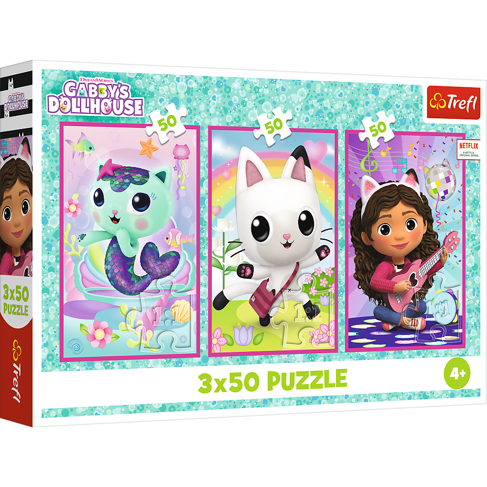 Puzzle 3x50 Gabby’s Dollhouse Trefl 34876
