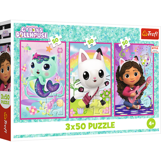 Puzzle 3x50 Gabby’s Dollhouse Trefl 34876
