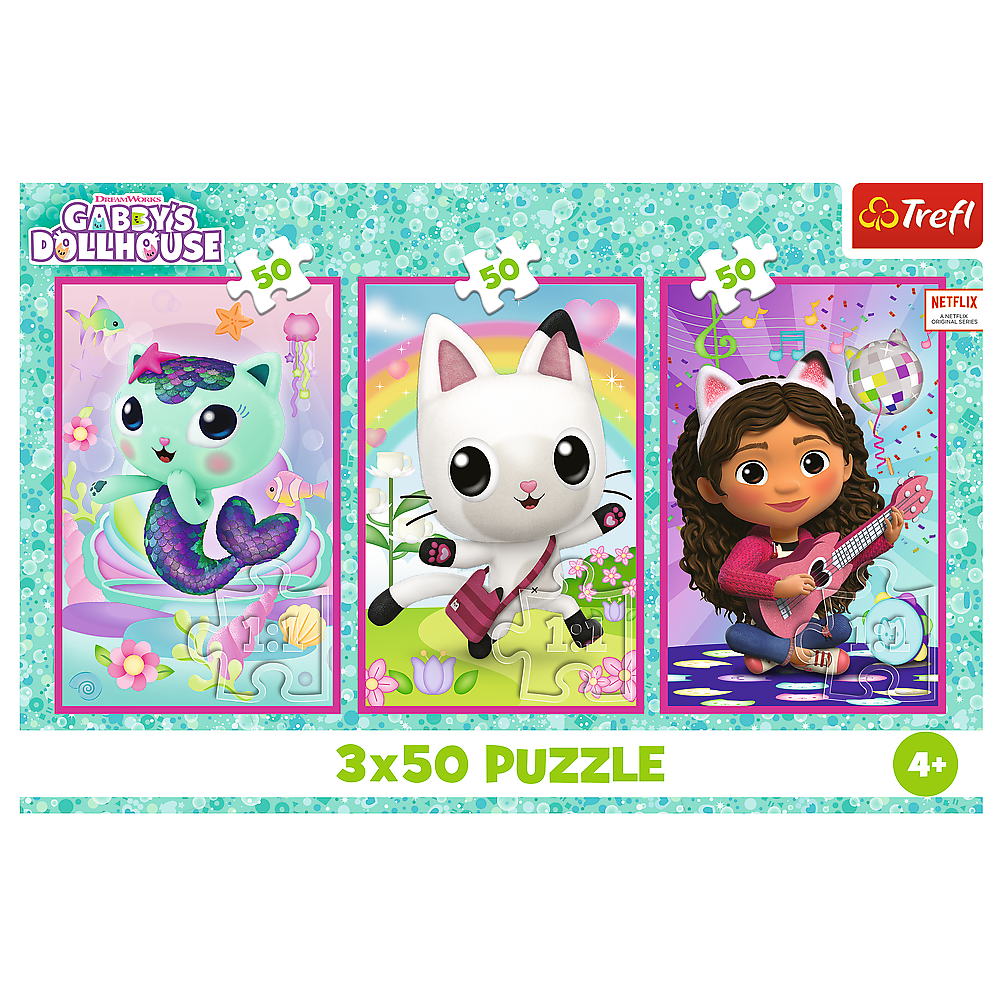Puzzle 3x50 Gabby’s Dollhouse Trefl 34876