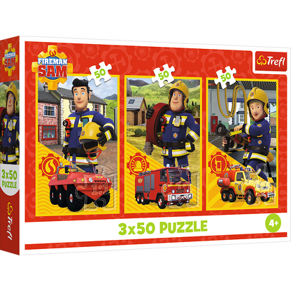 Puzzle 3x50 Bombeiro Sam Equipa Trefl 34880