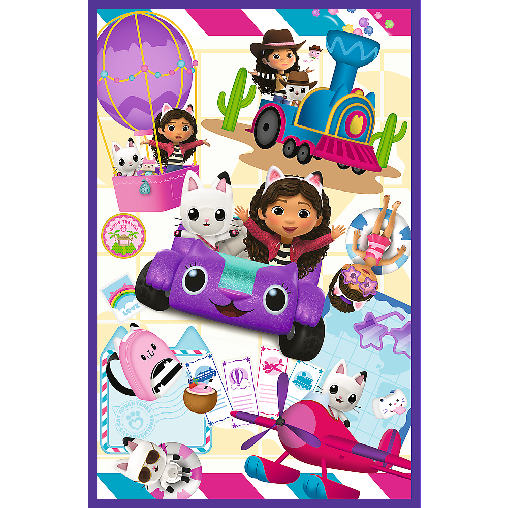 Puzzle 3x80 Dias Coloridos Gabby Trefl 34882