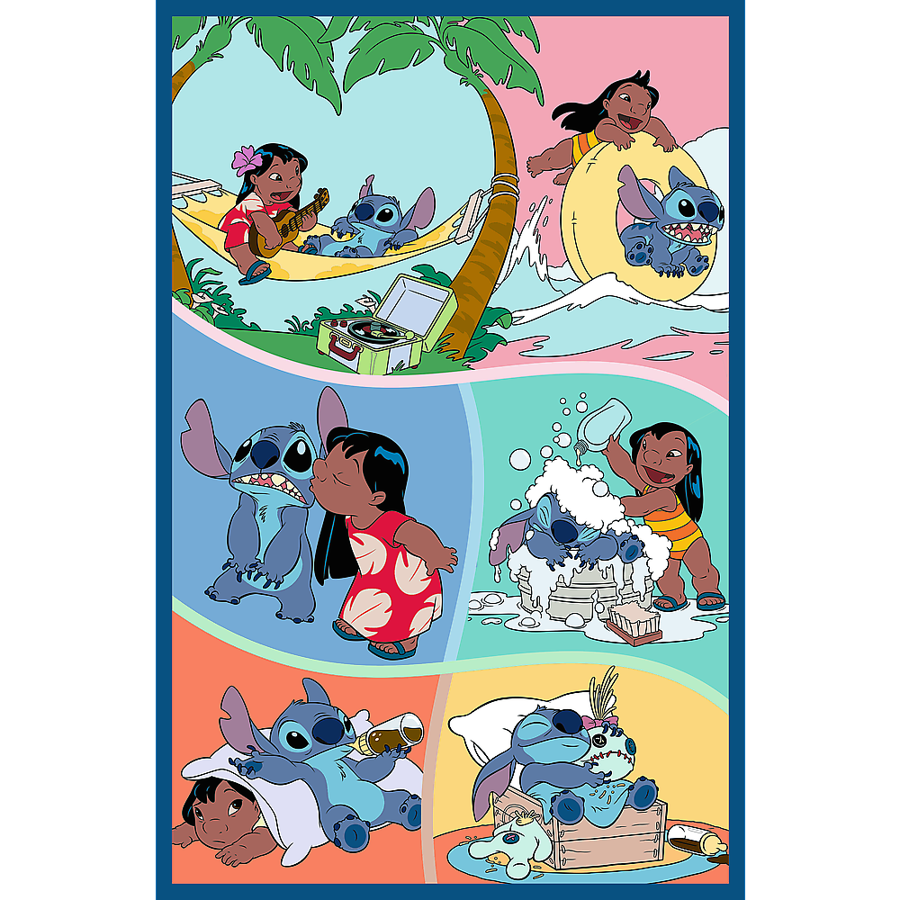 Puzzle 3x80 Mundo Stitch Trefl 34885