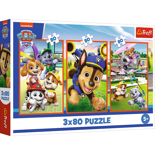 Puzzle 3x80 Paw Patrol Equipa Canina Trefl 34886