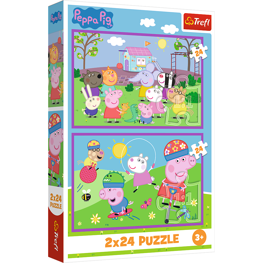 Puzzle 2x24 Peppa Pig Parque Infantil Trefl 34435