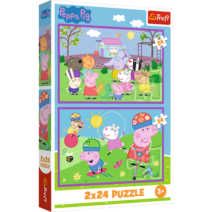 Puzzle 2x24 Peppa Pig Parque Infantil Trefl 34435