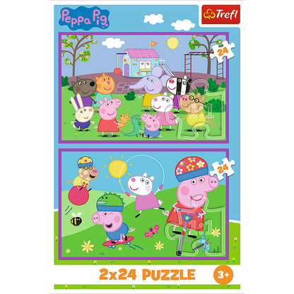 Puzzle 2x24 Peppa Pig Parque Infantil Trefl 34435