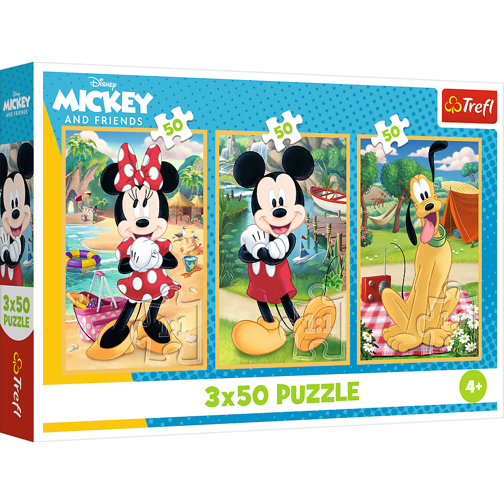 Puzzle 3x50 Ratos Férias Disney Trefl 34881