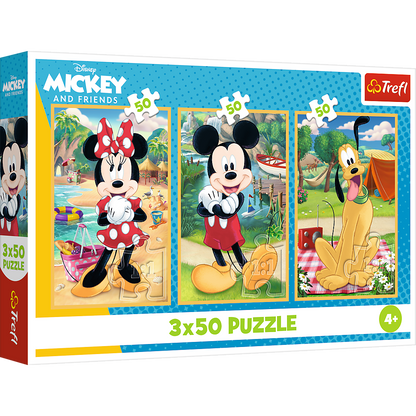 Puzzle 3x50 Ratos Férias Disney Trefl 34881