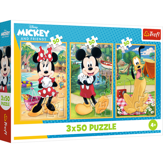 Puzzle 3x50 Ratos Férias Disney Trefl 34881