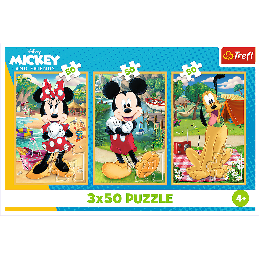 Puzzle 3x50 Ratos Férias Disney Trefl 34881