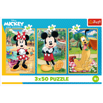 Puzzle 3x50 Ratos Férias Disney Trefl 34881