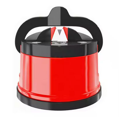 Afiador Facas e Tesouras com Ventosa Vermelho